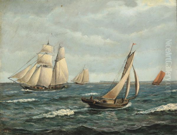 Seascape with sailing boats. - view 1