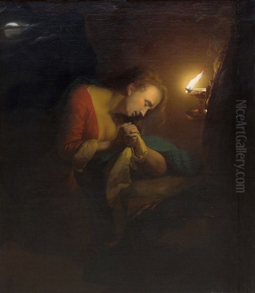 Penitent Magdelene by Candlelight - view 1