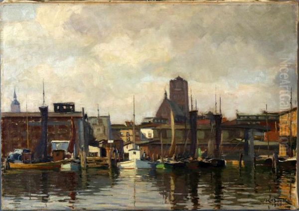 Sommertag im Hafen von Stralsund 1938 - view 1