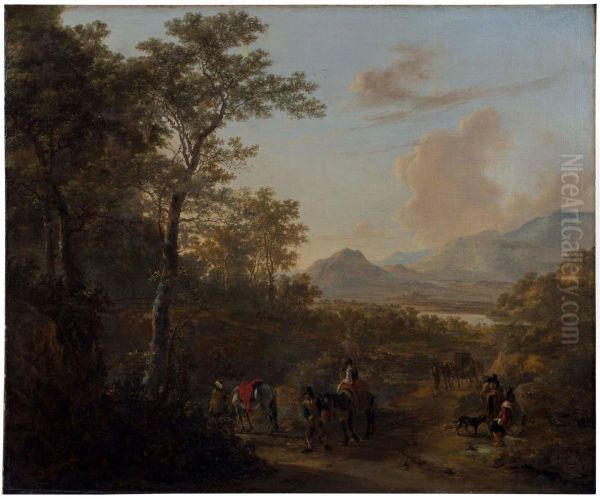 Travelers in an Italian Landscape - view 1