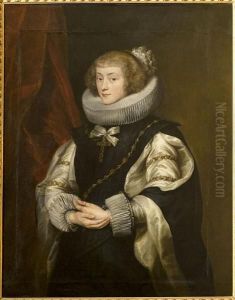 Portrait of a woman with a big starched ruff by Sir Anthony Van Dyck