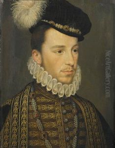 Henry III before his ascent or his younger brother the duke of Alencon by Jean de Court