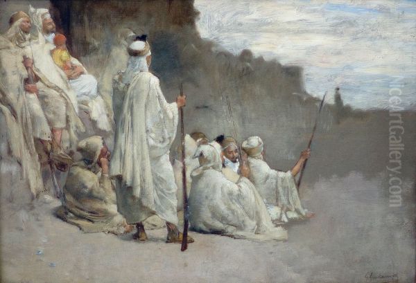 Guerriers arabes au repos - view 1