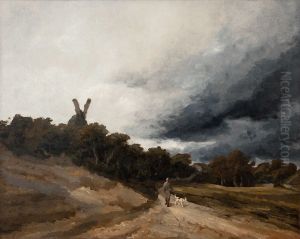 Paysage au chasseur by Georges Michel