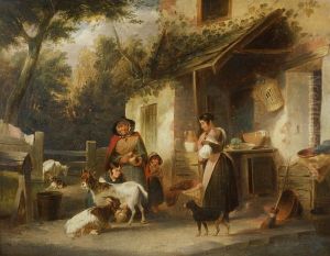 Farm scene, Wales? by William Shayer