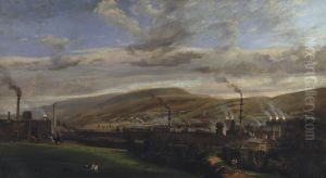 South Wales industrial landscape by Penry Williams
