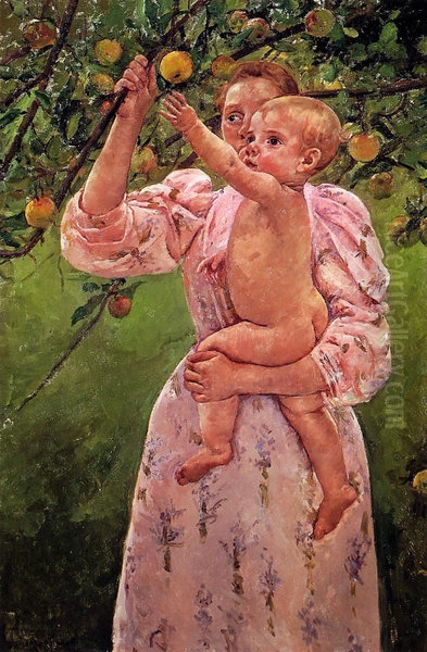 Baby Reaching for an Apple - view 1