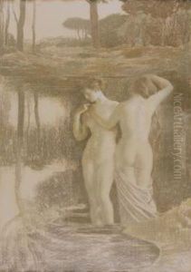 Deux nymphes au bain