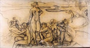 Etude pour le Reveil d'Ulysse, decor des Jeux de Nausicaa by Maurice Denis