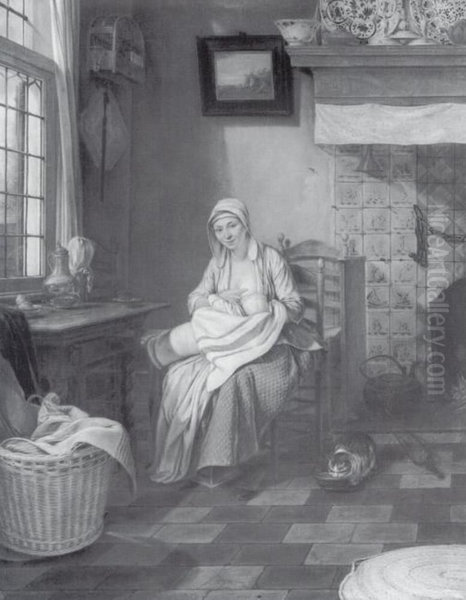 Interior with Nursing Mother - view 1