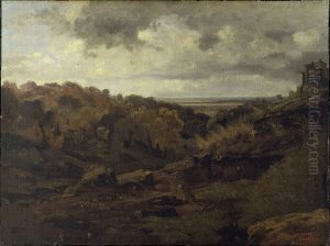 Italian Landscape near Marino in Autumn by Jean-Baptiste Camille Corot
