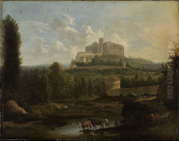 Landschaft mit dem Kastell von Francheville - view 1