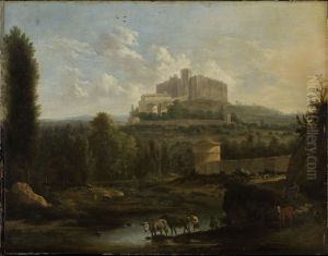 Landschaft mit dem Kastell von Francheville by Frederik de Moucheron