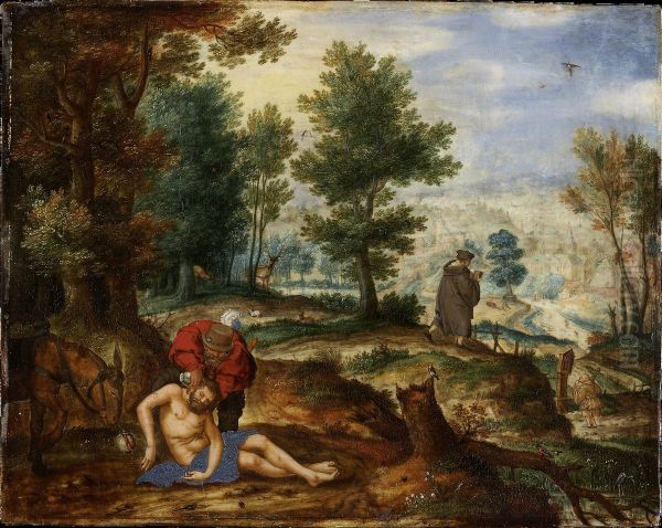 Landschaft mit dem barmherzigen Samariter - view 1