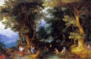 The Mocking of Latona by Jan Brughel
