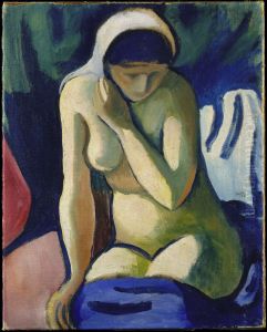 Naked Girl with Headscarf by August Macke