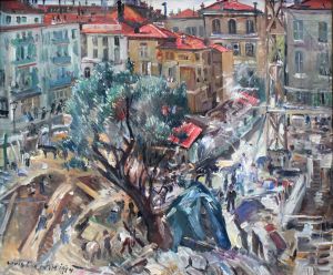New Building in Monte Carlo by Lovis (Franz Heinrich Louis) Corinth
