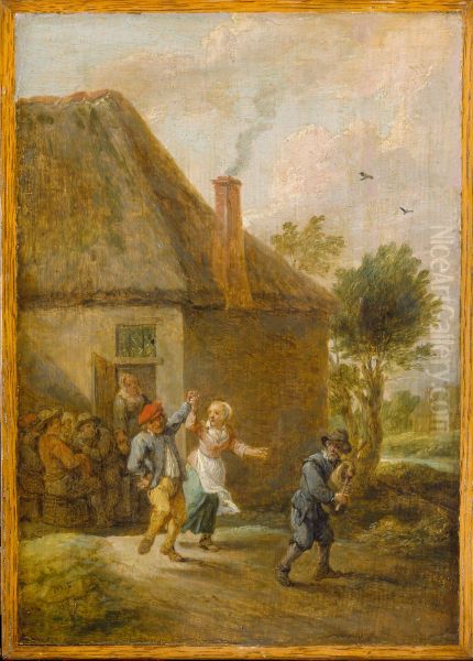 Peasants Dancing in Front of an Inn - view 1