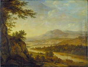 River Landscape with Rise of Cliffs