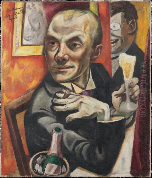 Self-Portrait with Champagne Glass - view 1