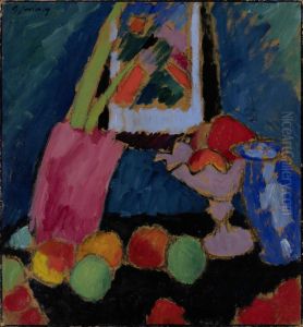 Stillleben mit violetter Schale by Alexei Jawlensky