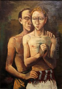 Zwei Freunde by Karl Hofer
