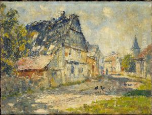 Village Street inEhringsdorfnear Weimar by Christian Rohlfs
