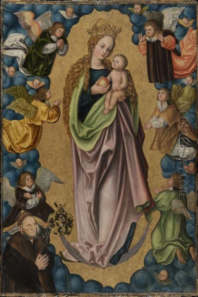 Virgin on the Crescent Moon Worshipped by the Donor Hieronymus Rudelauf - view 1