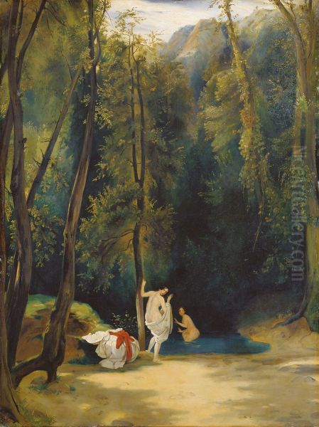 Women Bathing in the Park of Terni - view 1