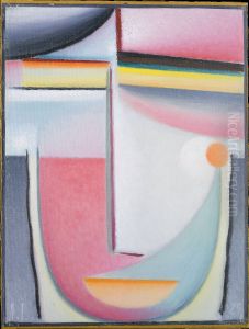 Abstrakter Kopf: Sinfonie in Rosa by Alexei Jawlensky