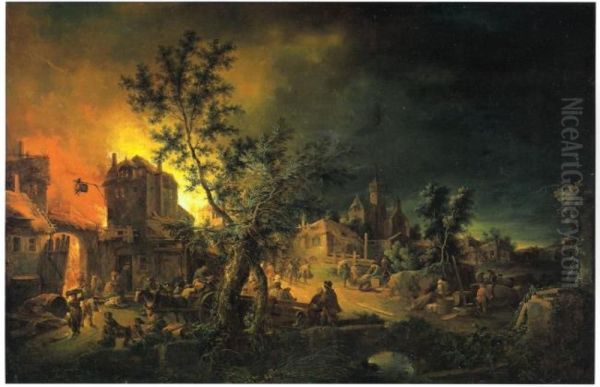 Conflagration at Night - view 1