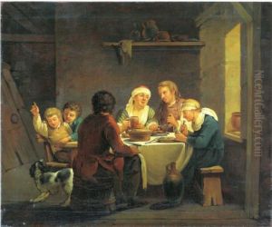 A Family at Table by Georg Melchior Kraus