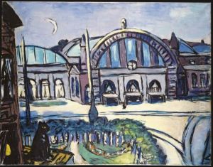 Frankfurt Main Station by Max Beckmann