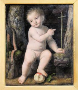 L'Enfant Jesus, sauveur du monde by Bernardino Luini