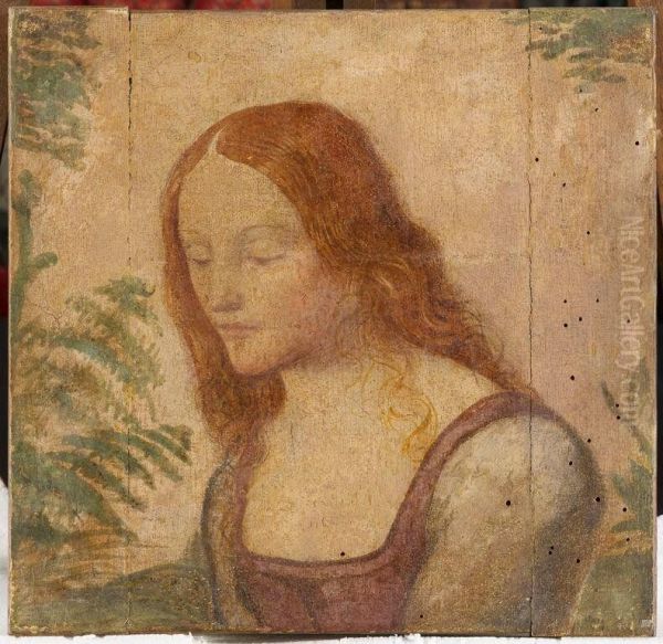 Buste de jeune fille avec les cheveux detaches - view 1