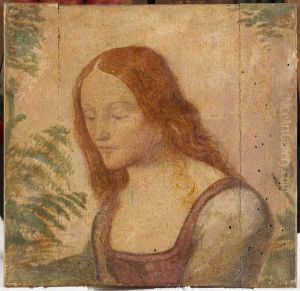 Buste de jeune fille avec les cheveux detaches by Bernardino Luini