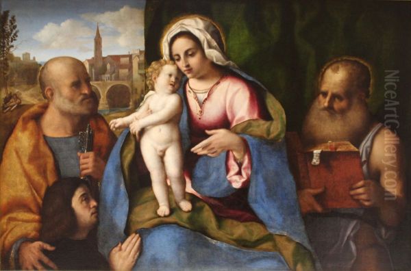 La Vierge et l' Enfant entre saint Pierre, saint Jerome et un donateur - view 1