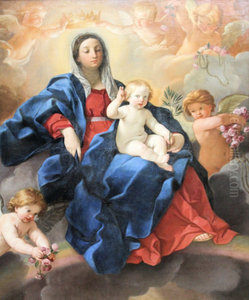 Madonna and Child with angels Madonna and Child with angels