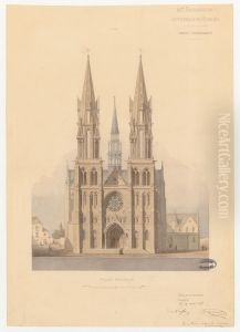 facade principale (1851) by Jean-Baptiste-Antoine Lassus
