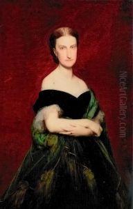 Portrait de Marie-Caroline-Auguste de Bourbon-Siciles by Charles Jalabert