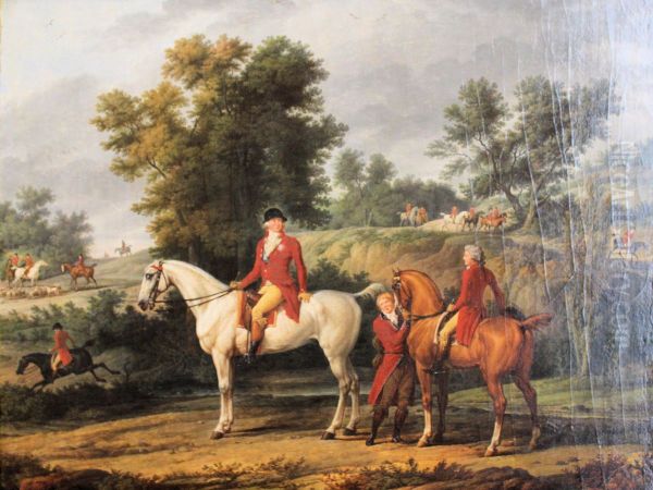 The Duke of Orleans and the Duke of Chartres at a meet in 1787 - view 1