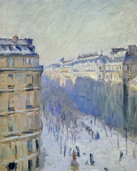 Boulevard Haussmann, effet de neige - view 1