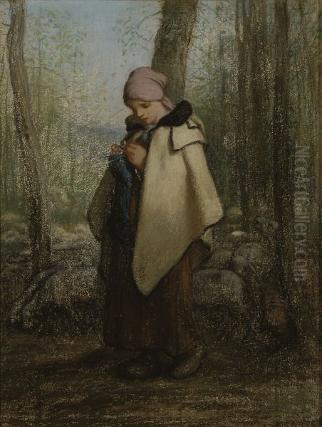 The Knitting Shepherdess - view 1