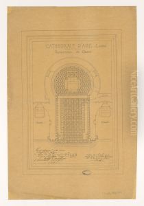 Restauration du carrelage du choeur de la cathedrale d'Aire-sur-l'Adour by Jean, Antoine, Jules Sibien