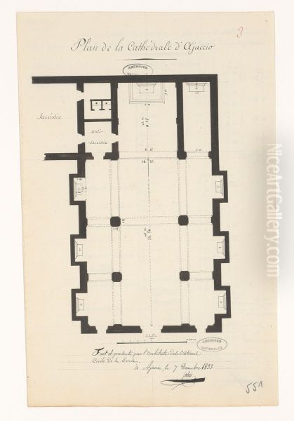Plan de la cathedrale d'Ajaccio - view 1