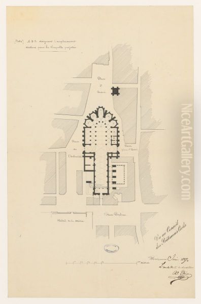 Plan de la cathedrale de Bordeaux et de ses abords - view 1