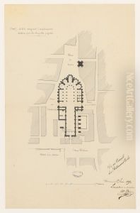 Plan de la cathedrale de Bordeaux et de ses abords