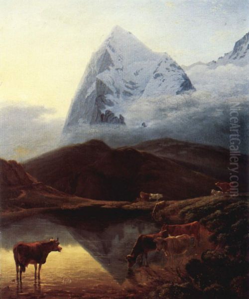 Der GrosseEiger, von derWengernalpaus gesehen - view 1