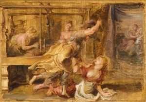 Pallas and Arachne by (studio of) Rubens, Peter Paul