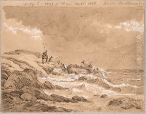 Stranded Ship by Johan Wilhelm Ludwig Dahl